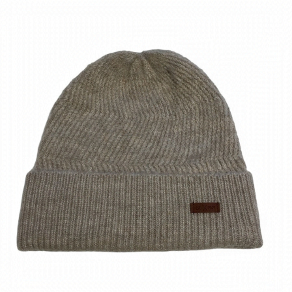 Tchibo TCM Beige Ribbed Knit Beanie Cozy Fleece Lined Neutral Winter Beanie Hat